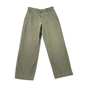 Gap Mens Olive Green Chino Pants 100% Cotton Twill Casual Classic Vintage Preppy